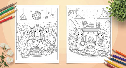 Cozy Friends Coloring Pages & Relaxing Art Studio The Cozy Corner for Cute Coloring Pages & Creative Fun