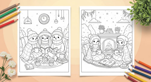 Cozy Friends Coloring Pages & Relaxing Art Studio The Cozy Corner for Cute Coloring Pages & Creative Fun